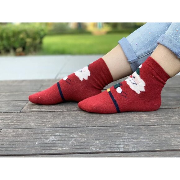 YZKKE 5Pack Womens Q-28 Vintage Winter Soft Warm Thick Cold Knit Wool Crew Socks - Picture 4 of 6